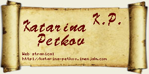 Katarina Petkov vizit kartica